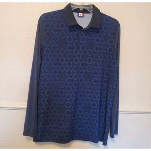 Castelbajac Men's Royal Blue Long Sleeve Polo Shirt Size M Activewear Top